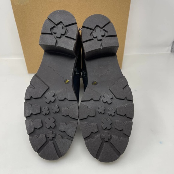 Lucky Brand Soxton Lug Sole Peace Sign Buckle Engineer Booties in Black‎ Size 10 - Picture 6 of 7